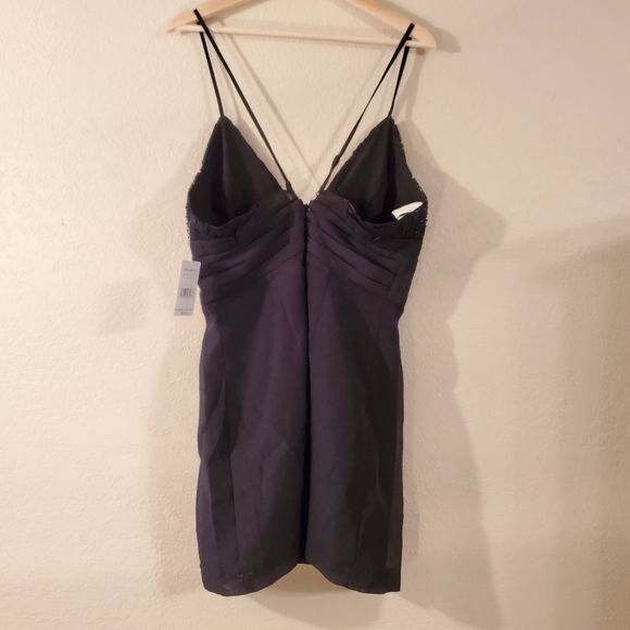 NWT Free People Womens 12 Black Strappy Beaded Mini Dress - Picture 3 of 6